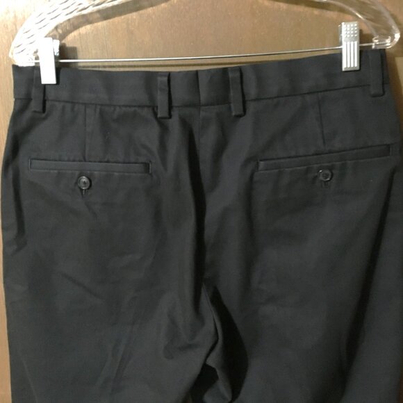Brooks Brothers Advantage Chino Black Stretch Clark Fit Pants-Men's 33x30 - Picture 4 of 6